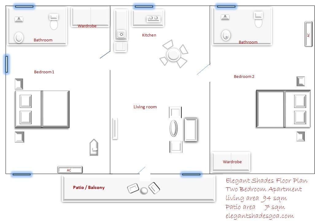 Elegant Shades Apartment Colva Ngoại thất bức ảnh